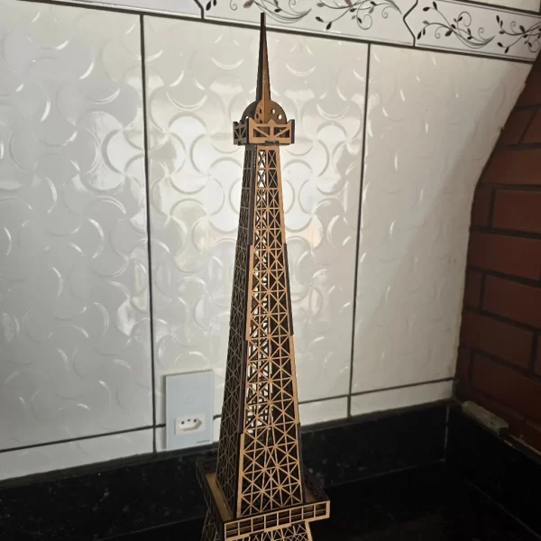 Miniatura Decorativa Torre Eiffel em MDF - Imagem 3
