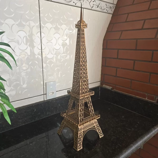 Miniatura Decorativa Torre Eiffel em MDF - Imagem 2