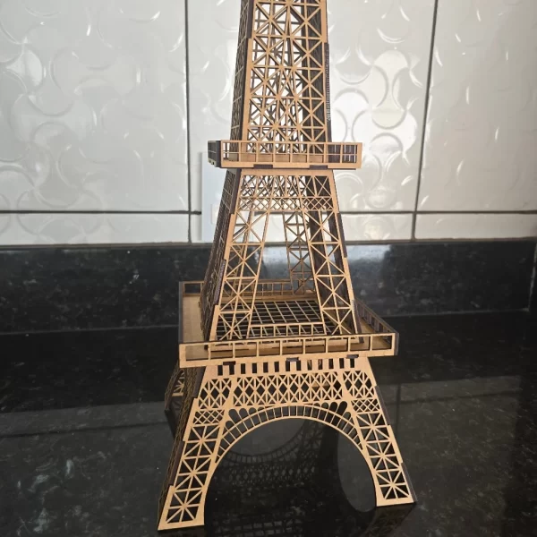 Miniatura Decorativa Torre Eiffel em MDF - Imagem 4