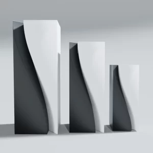 Kit 3 Vasos Minimalista - Preto e Branco